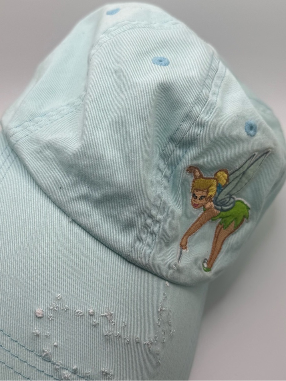 Mint Green Tinker Bell Embroidered Baseball Cap NWOT peter pan Disney - Picture 2 of 6